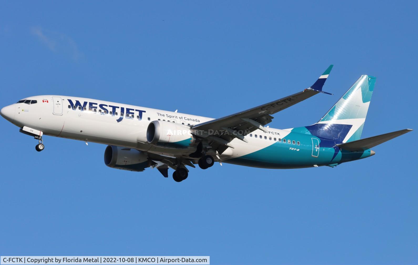 C-FCTK, 2018 Boeing 737-8 MAX C/N 60520, WestJet 737-8 MAX zx