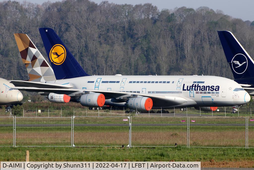 D-AIMI, 2011 Airbus A380-841 C/N 072, Stored... still in old c/s...