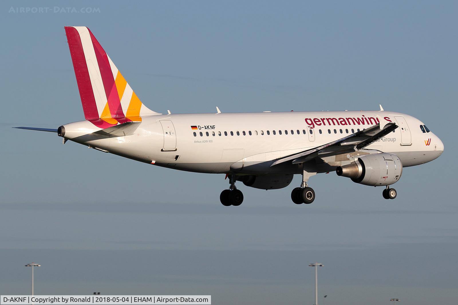 D-AKNF, 1997 Airbus A319-112 C/N 0646, at spl