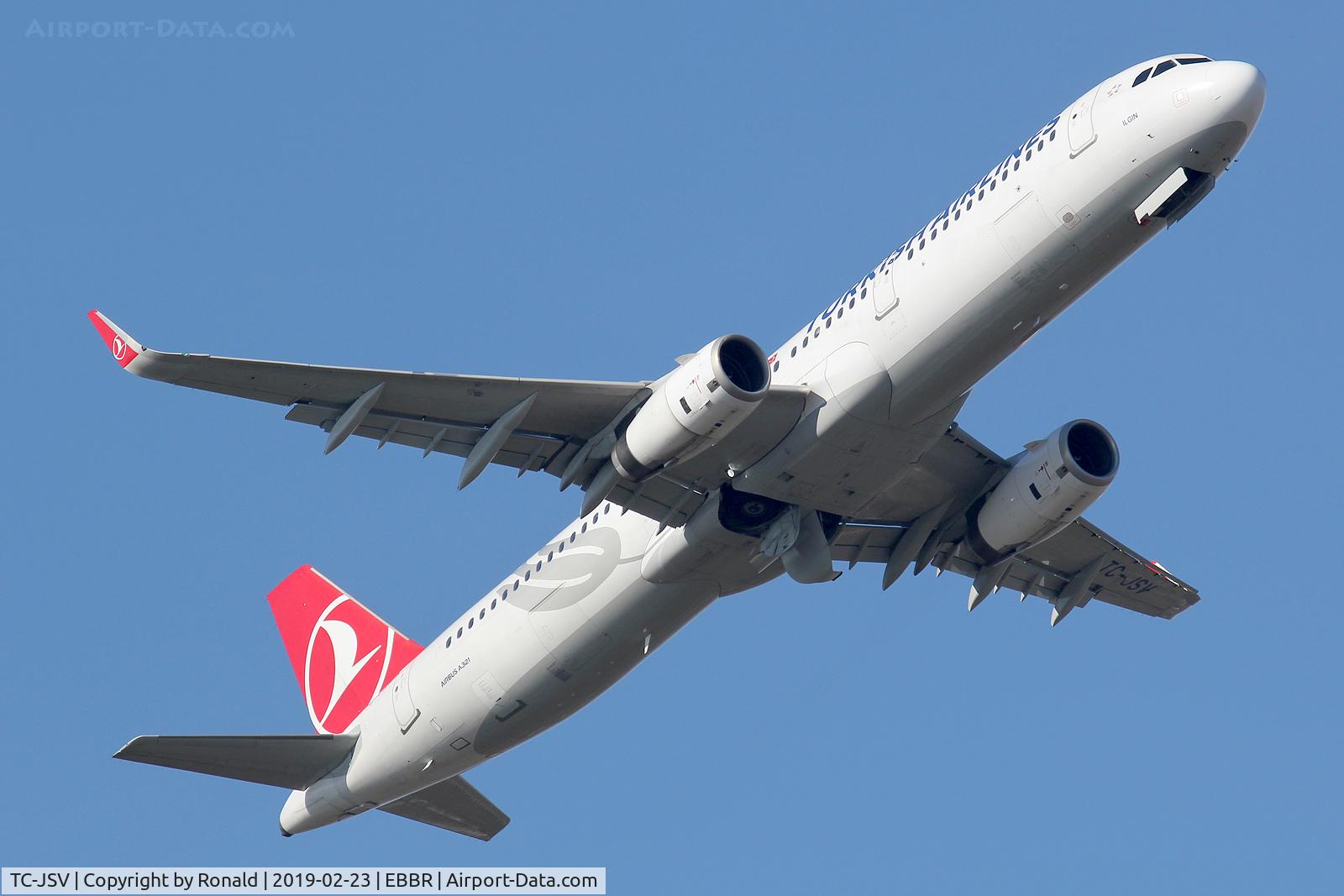 TC-JSV, 2015 Airbus A321-231 C/N 6751, at bru