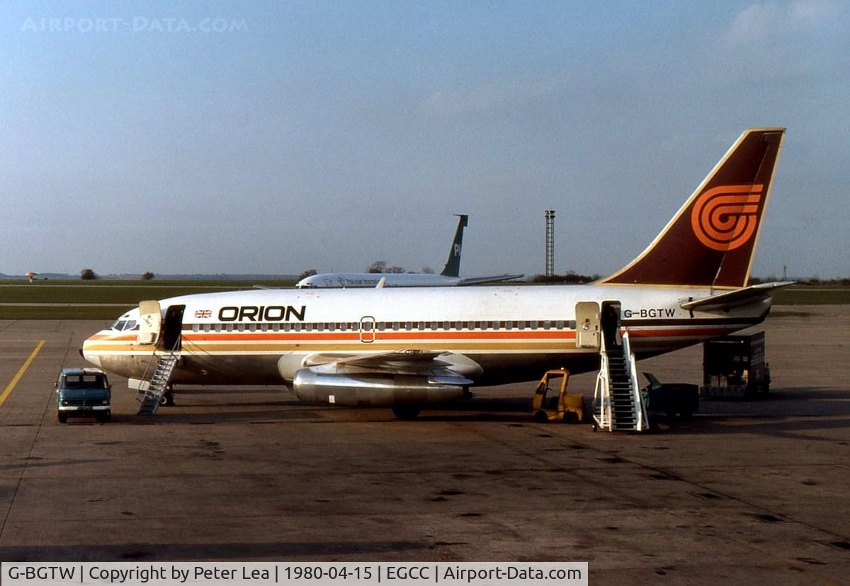 G-BGTW, 1980 Boeing 737-2T5 C/N 22023, After Orion Airways this aircraft flew with Lauda Air, Transavia, KLM and Ryanair until withdrawn and stored in 2003.