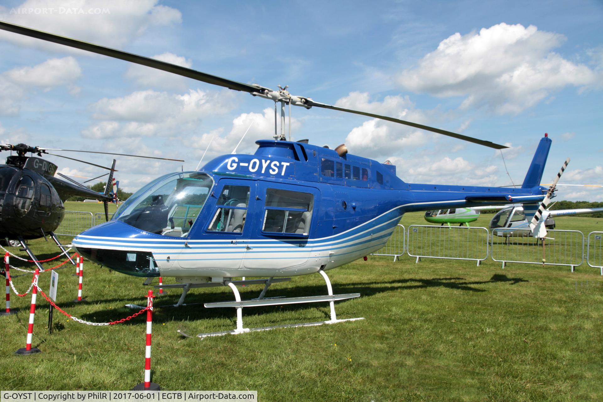 G-OYST, 1975 Agusta AB-206B JetRanger II C/N 8440, G-OYST 1975 AB206B Jet Ranger ll Air Expo Booker