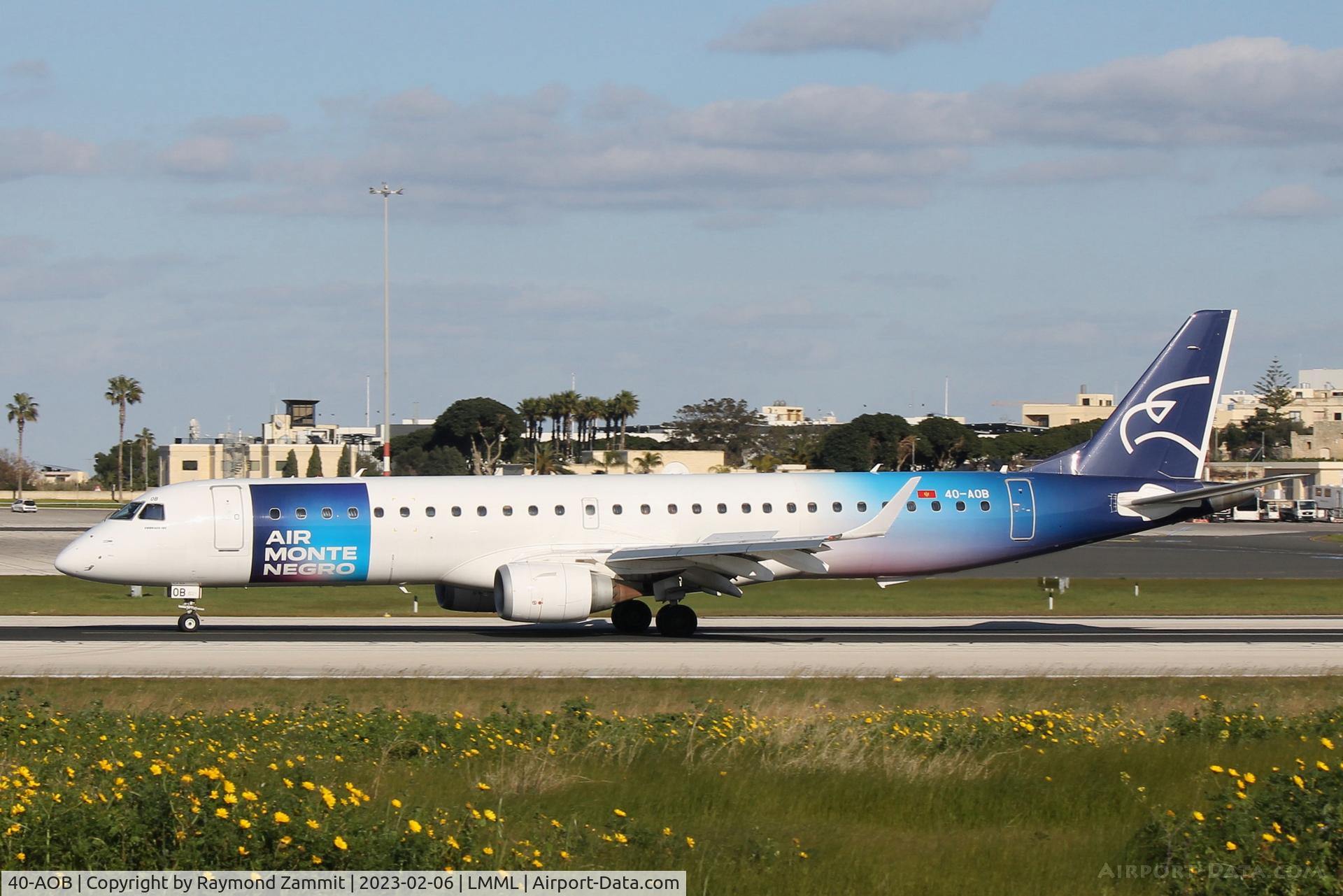 40-AOB, 2009 Embraer ERJ-195LR (ERJ190-200LR) C/N 19000283, Embraer ERJ-195LR 40-AOB Montenegro Airlines