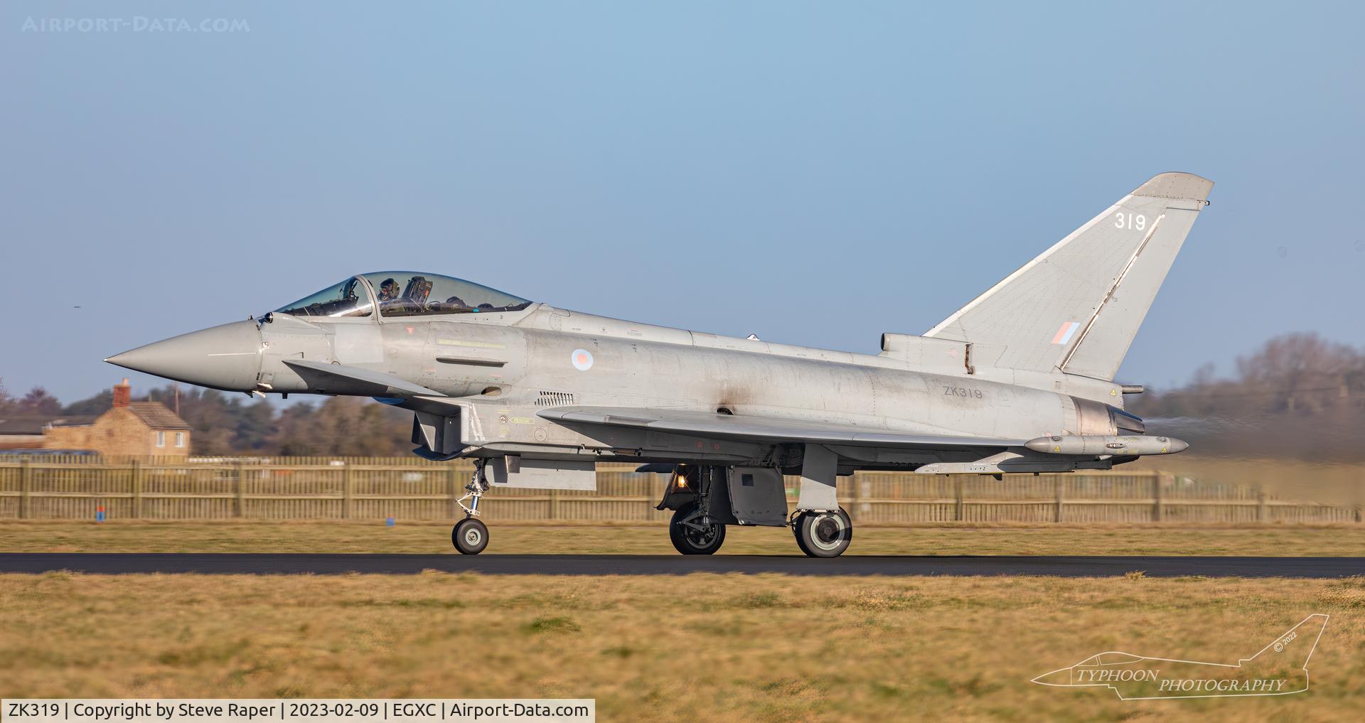ZK319, Eurofighter EF-2000 Typhoon FGR.4 C/N BS080, Departure Rwy 25 RAF Coningsby