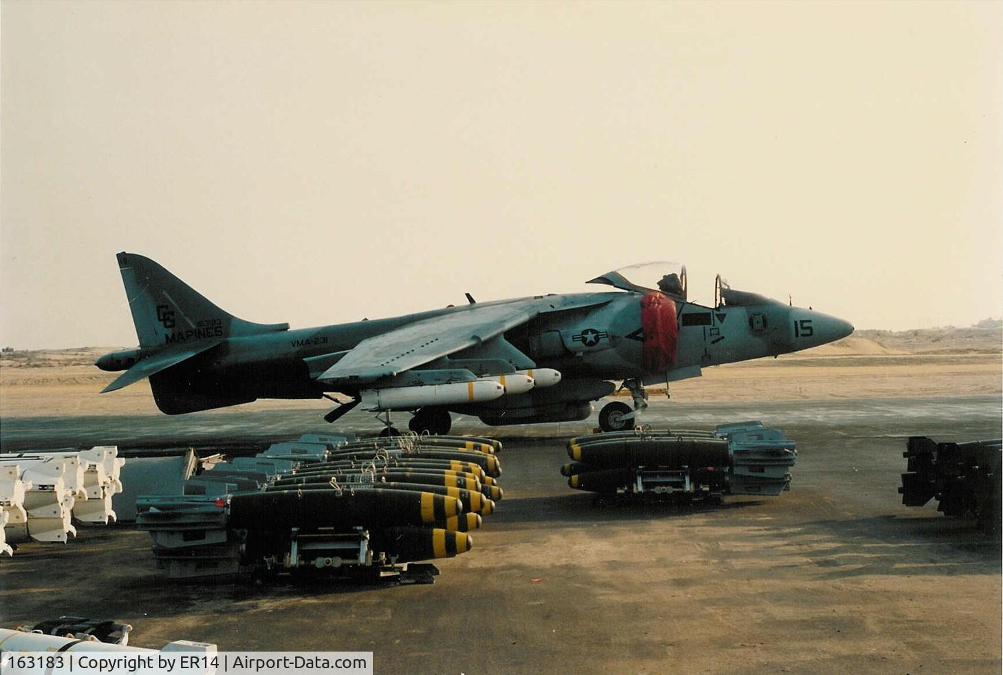 163183, McDonnell Douglas AV-8B Harrier II C/N 512106/100, Feb 1991. Saudi Arabia