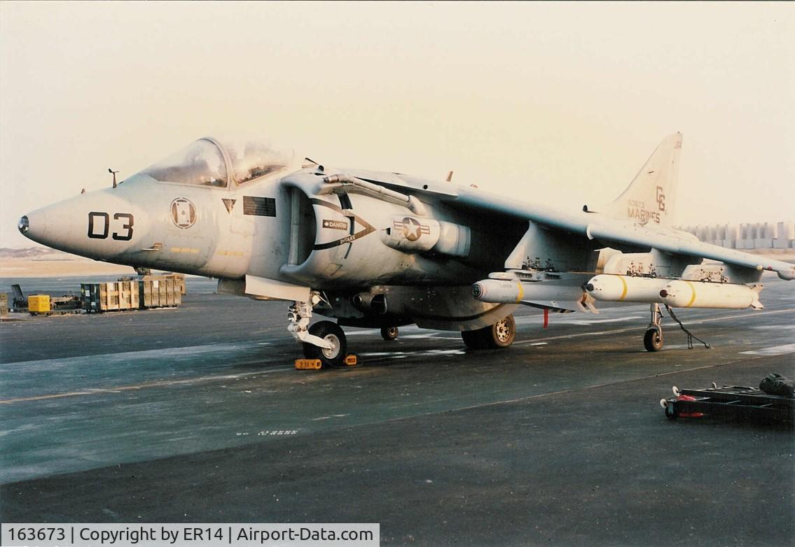 163673, McDonnell Douglas AV-8B Harrier II C/N 148, Feb 1991 Saudi Arabia