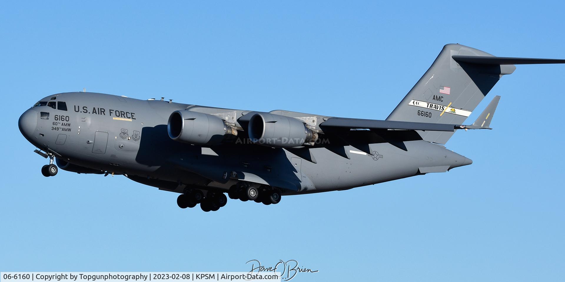 06-6160, 2006 Boeing C-17A Globemaster III C/N P-160, REACH655 of 21st AS dropping in for some gas and to clear US Customs.