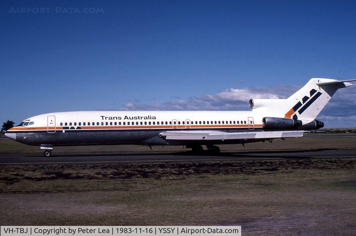 VH-TBJ, 1974 Boeing 727-276 C/N 20555, Photo taken in 1983.