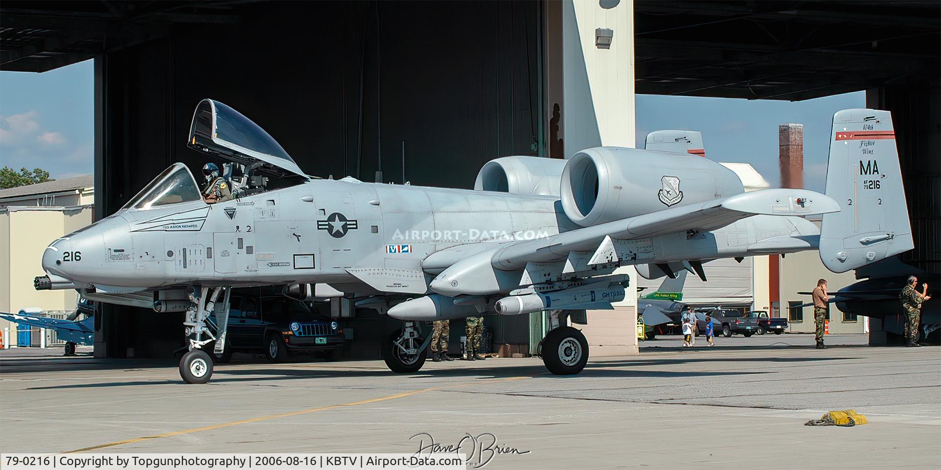 79-0216, 1979 Fairchild Republic A-10A Thunderbolt II C/N A10-0480, MA ANG arriving