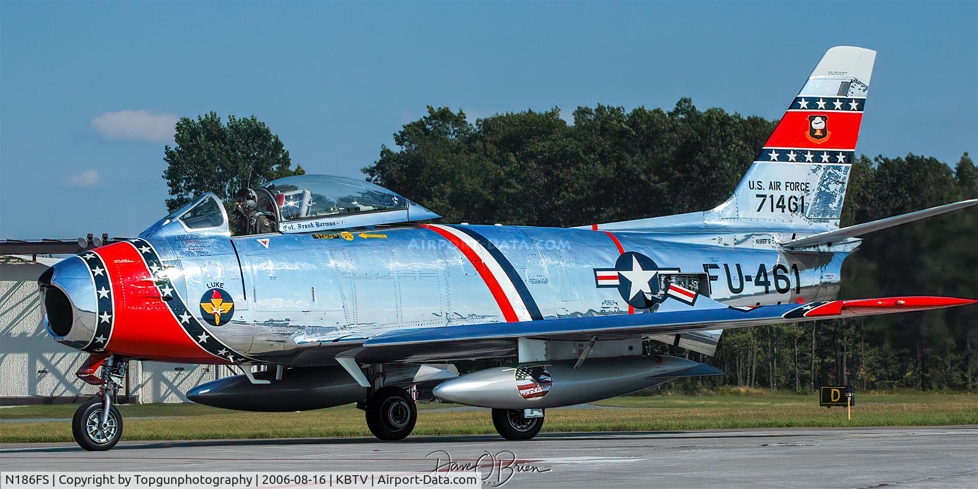 N186FS, 1956 Canadair CL-13B Sabre 6 C/N 1461, off to the hot ramp