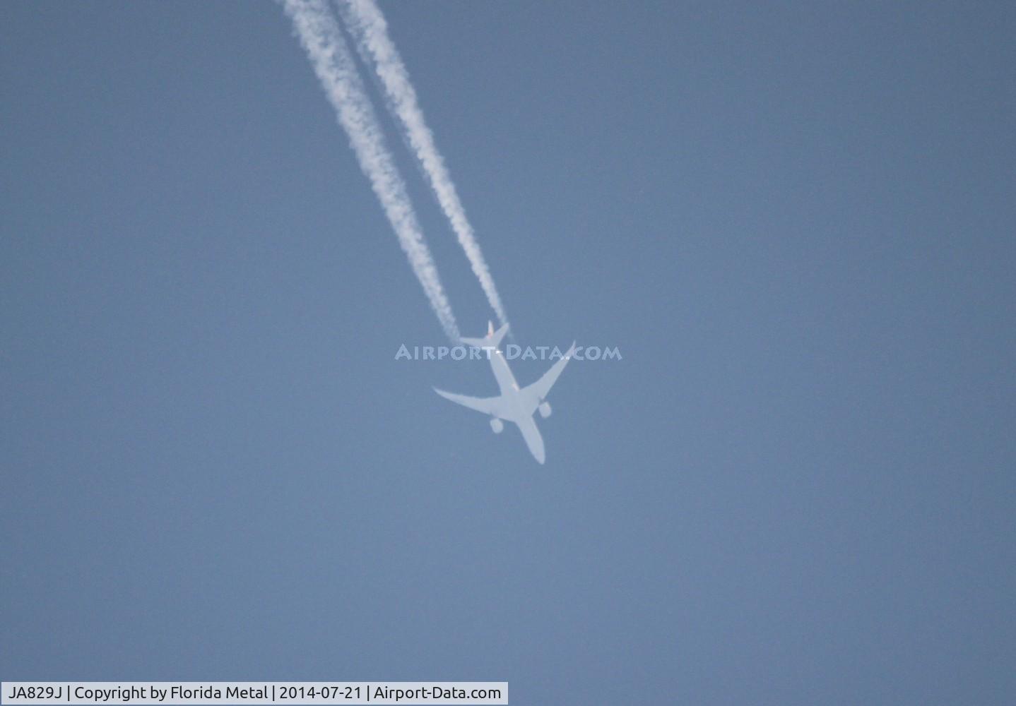 JA829J, 2012 Boeing 787-8 Dreamliner C/N 34839, Japan Air 788 zx  NRT-JFK seen over Michigan