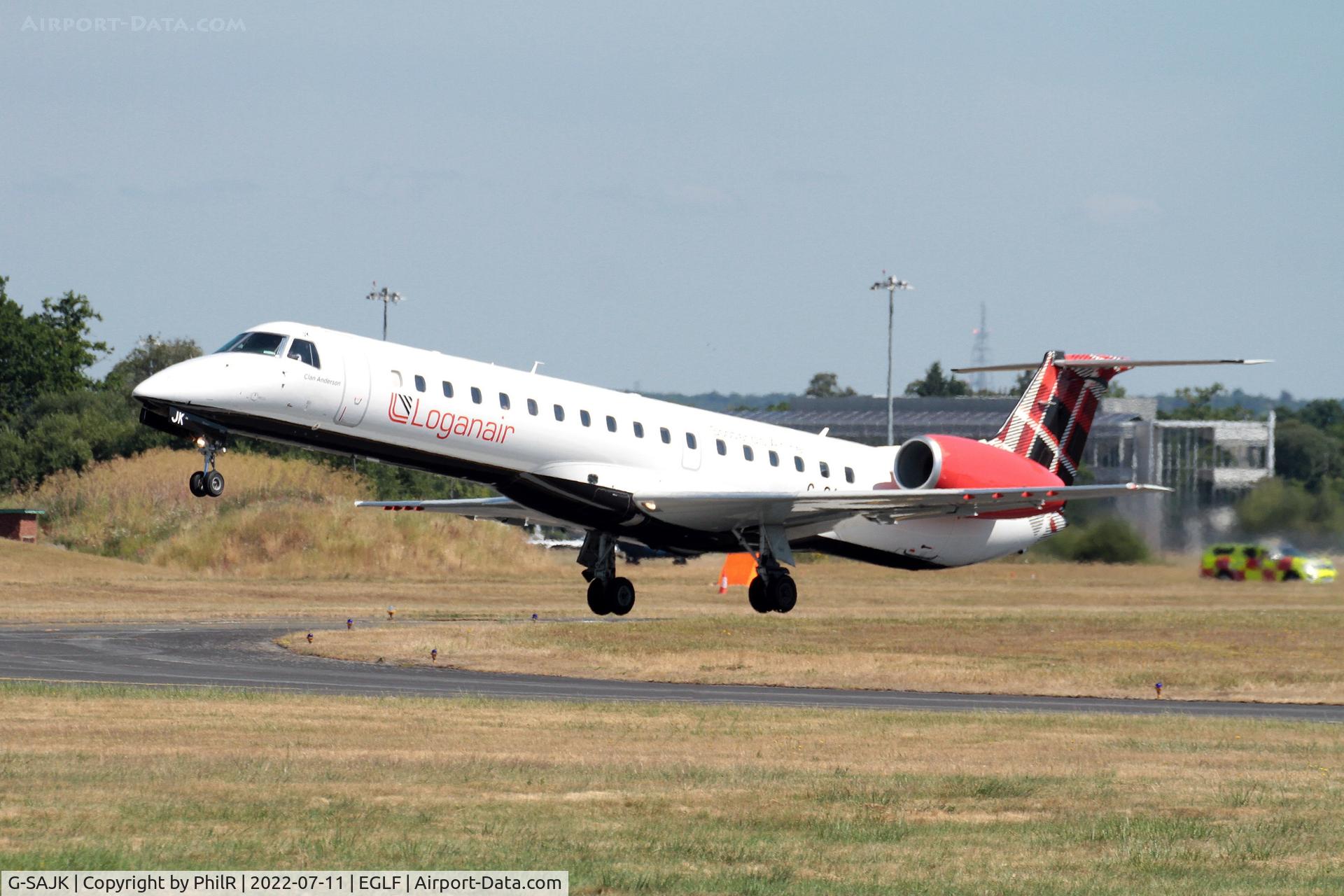 G-SAJK, 1999 Embraer EMB-145EP (ERJ-145EP) C/N 145153, G-SAJK 1999 Embraer ERJ-145EP Farnborough