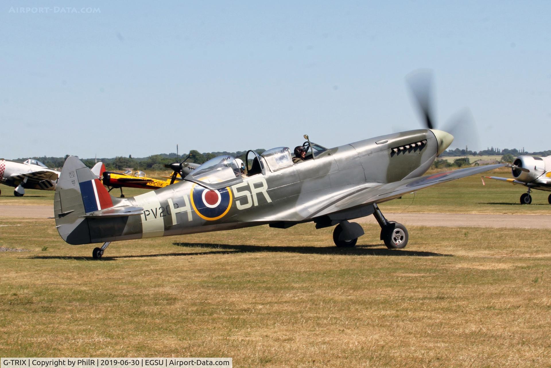 G-TRIX, 1944 Supermarine 509 Spitfire TR.IXc C/N CBAF.9590, G-TRIX 'PV202'  1944 VS Spitfire TR9 RAF Duxford