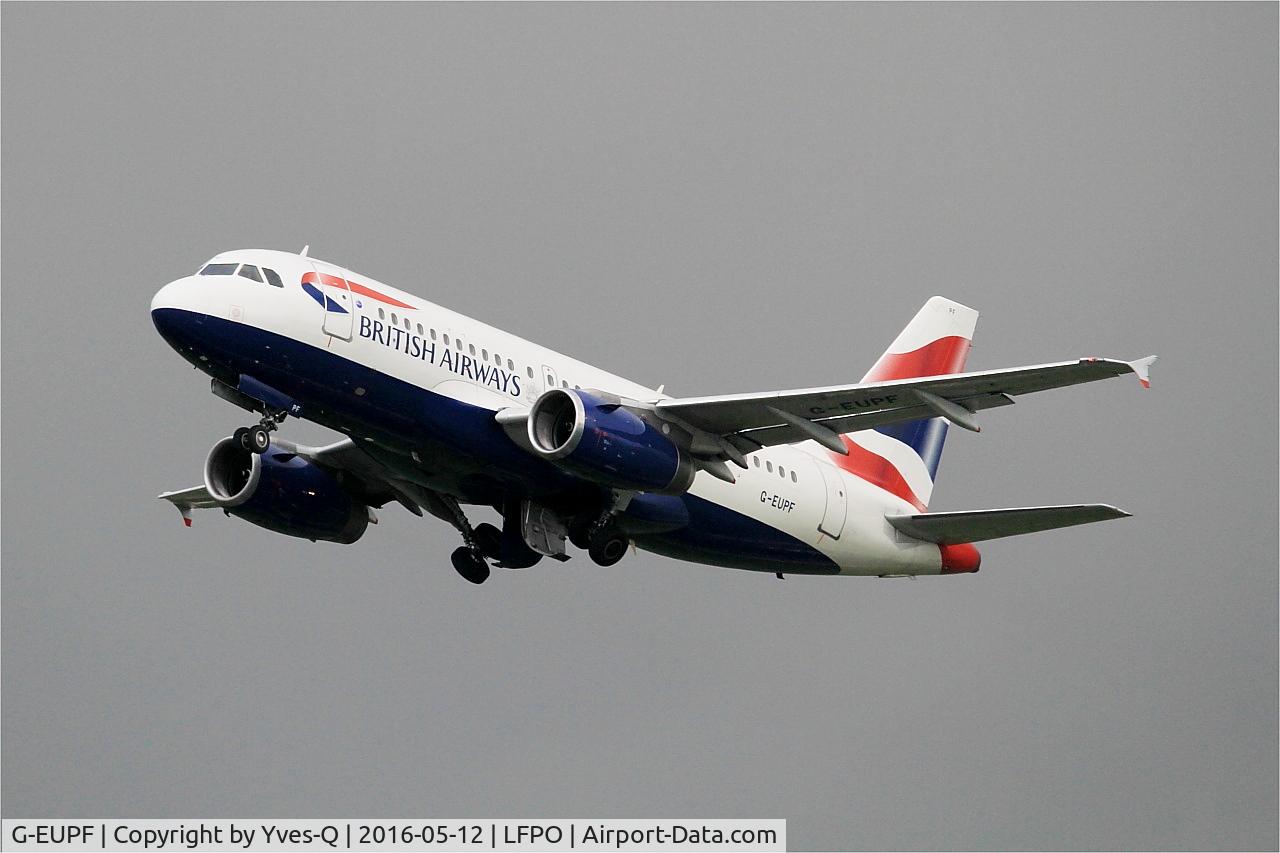 G-EUPF, 2000 Airbus A319-131 C/N 1197, Airbus A319-131, Take off rwy 24, Paris-Orly airport (LFPO-ORY)