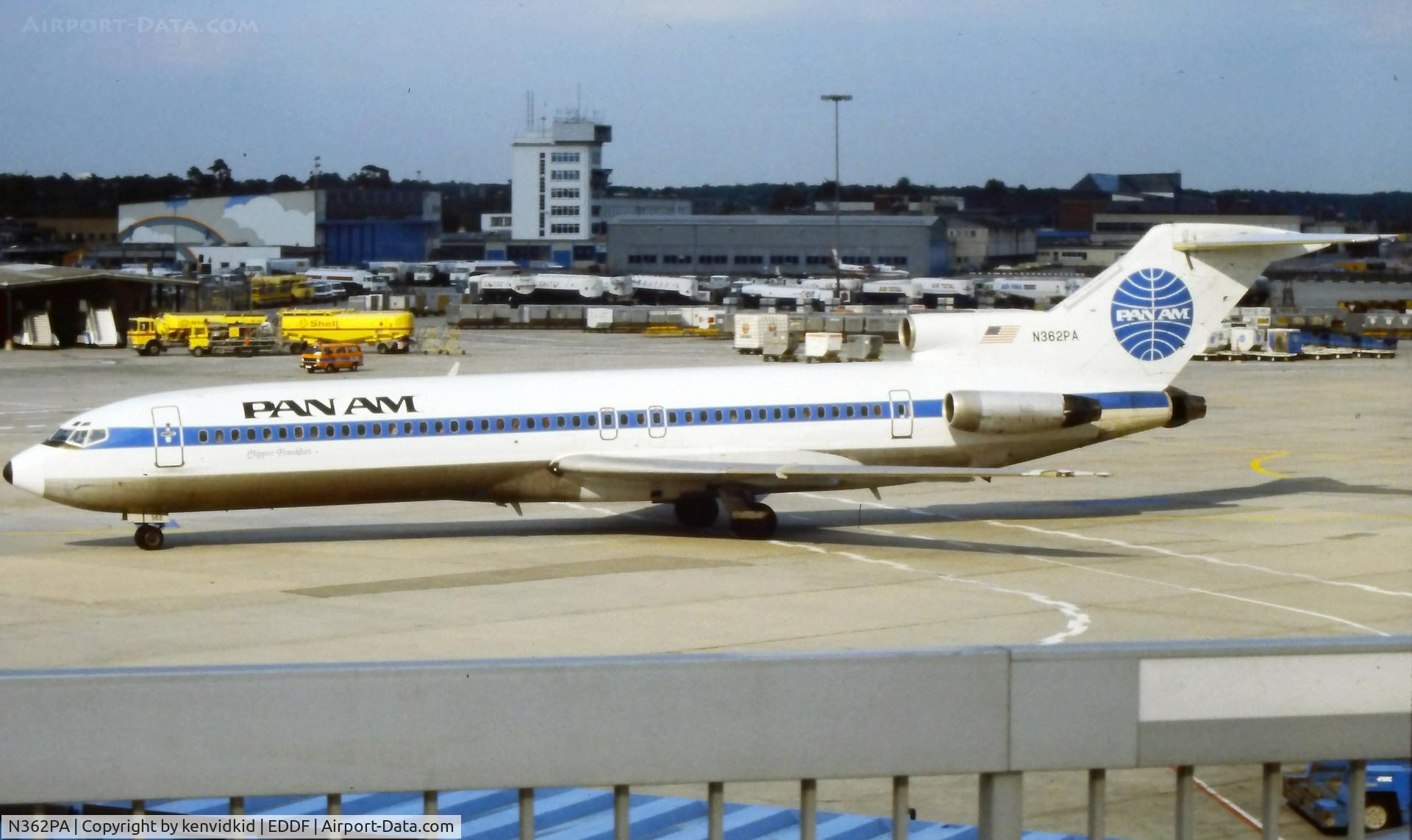 N362PA, 1975 Boeing 727-2J0 C/N 21106, At Frankfurt, early 1980's.