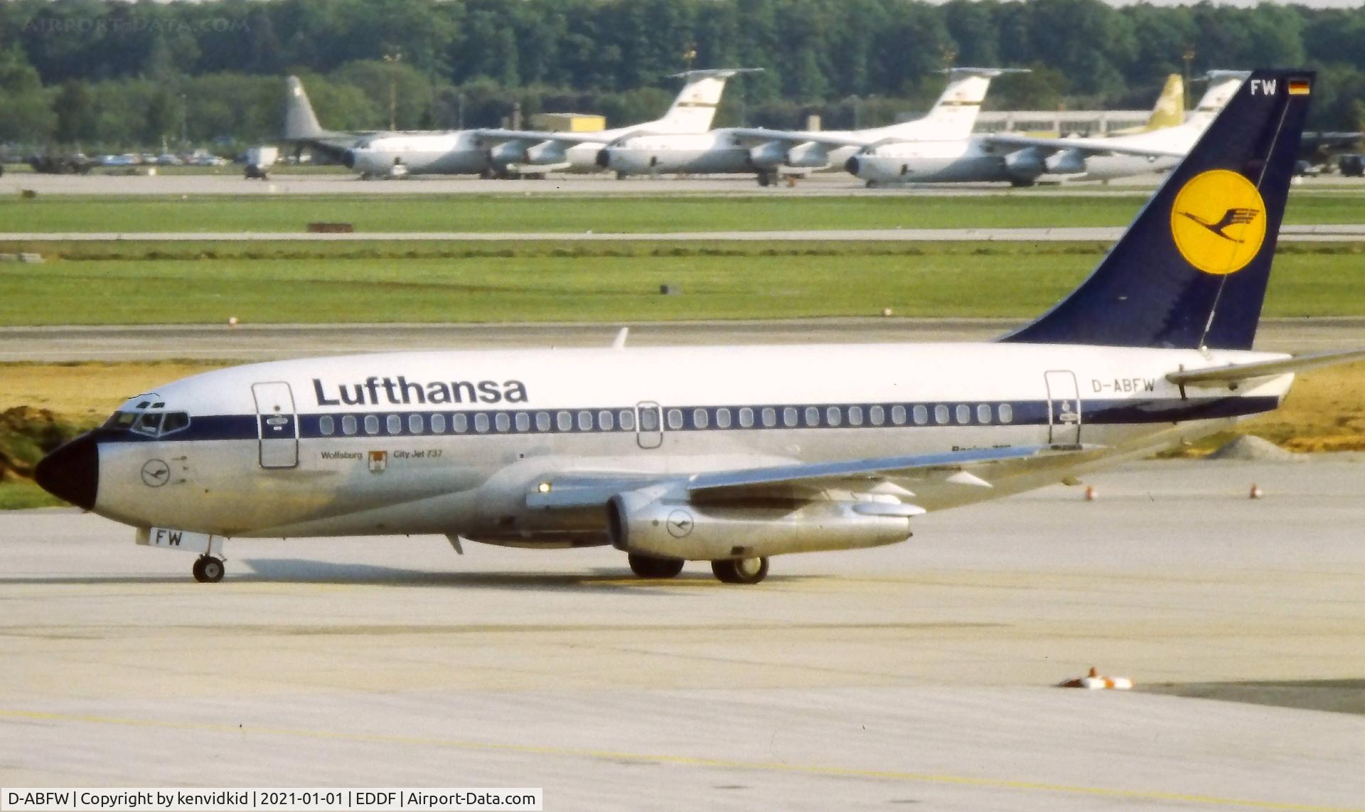 D-ABFW, 1981 Boeing 737-230 C/N 22127, At Frankfurt, early 1980's.