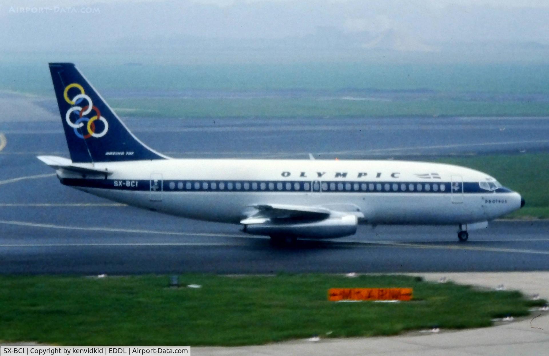 SX-BCI, 1980 Boeing 737-284 C/N 22343, At Dusseldorf, early 1980's.