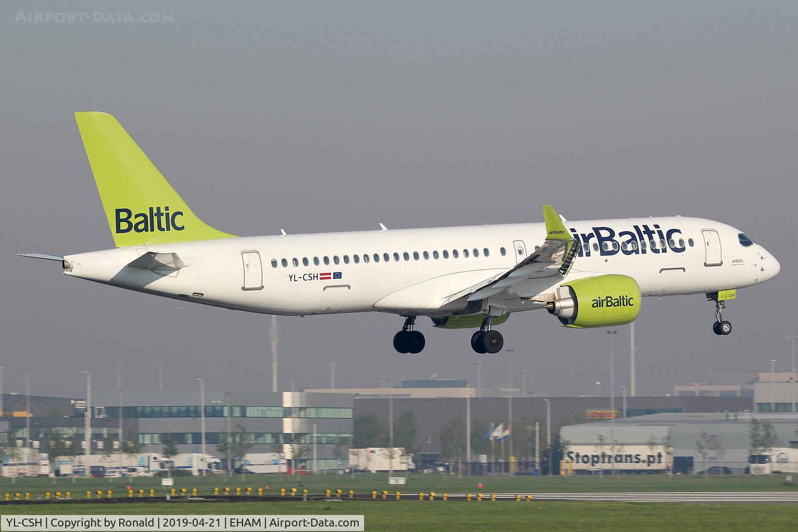 YL-CSH, 2017 Airbus A220-300 C/N 55016, at spl