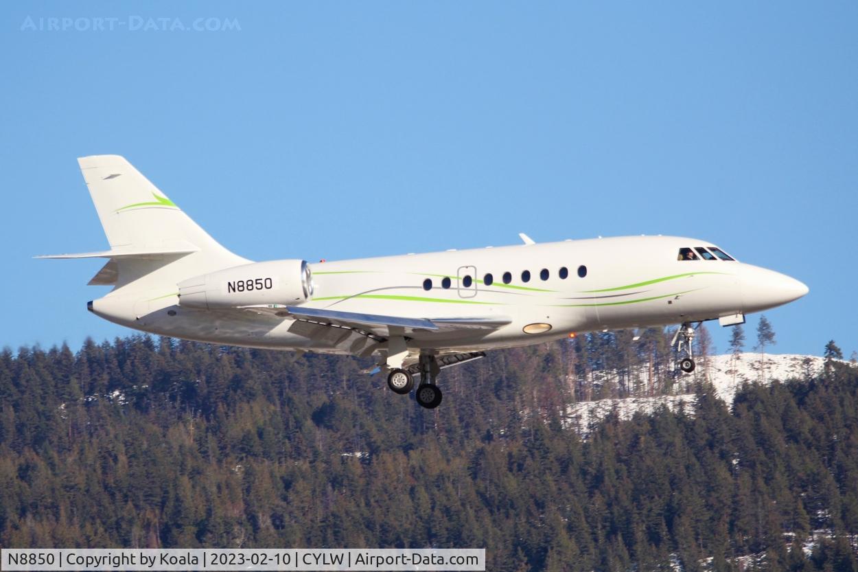 N8850, 2007 Dassault Falcon 2000EX C/N 105, Arrival from Rhode Island (RHO, RI).