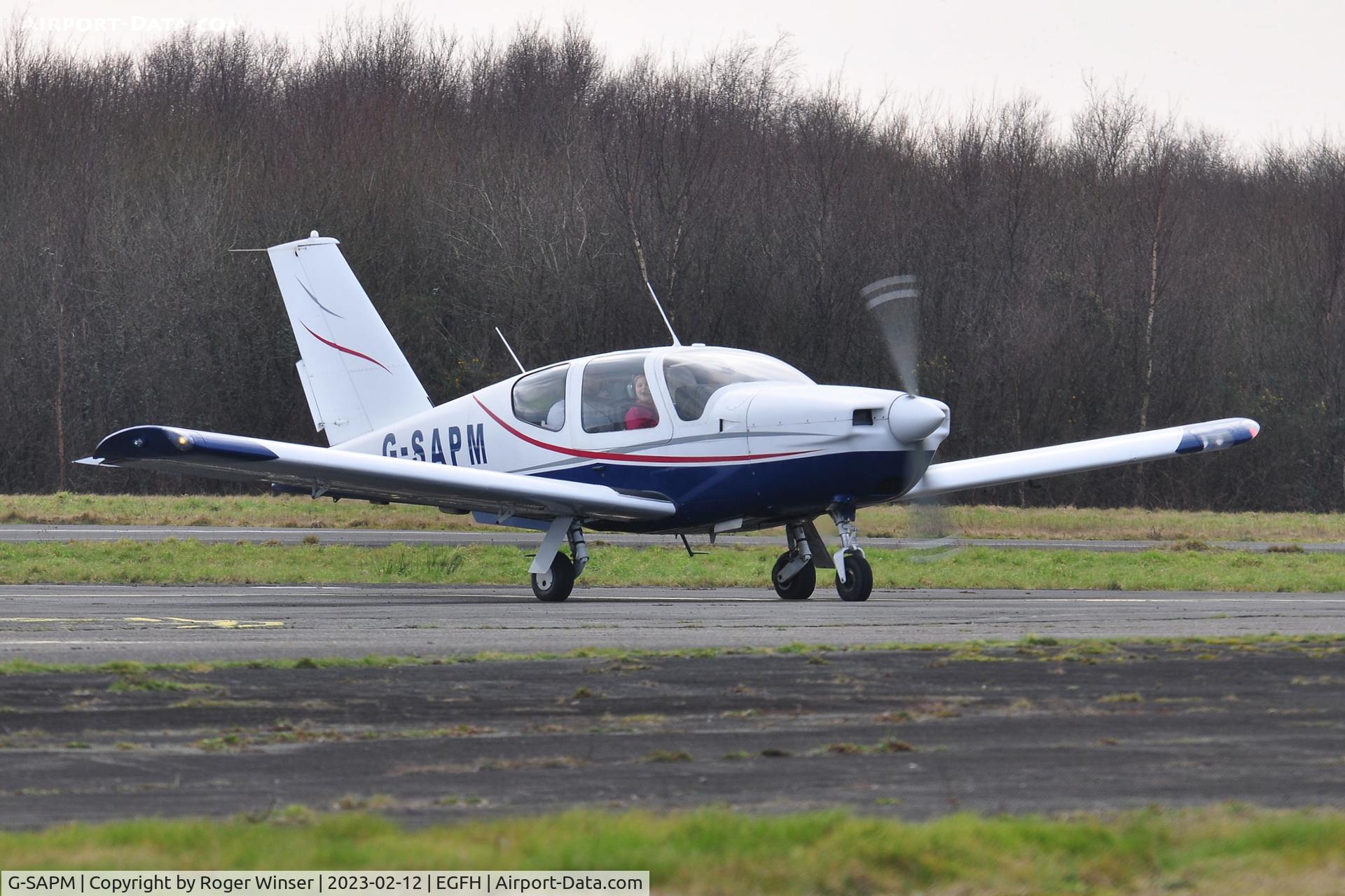 G-SAPM, 1990 Socata TB-20 Trinidad C/N 1009, Visiting TB-20 aircraft arriving from Gloucestershire Airport.
