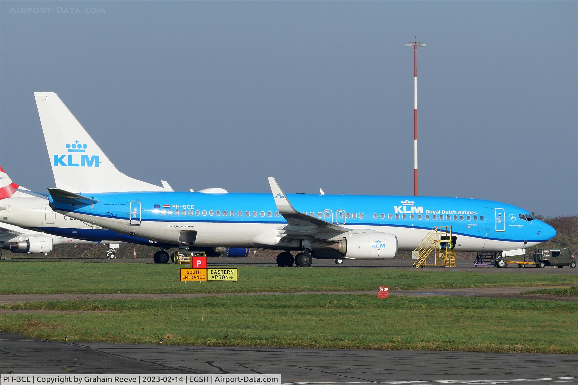 PH-BCE, 2014 Boeing 737-8K2 C/N 42151, Parked at Norwich.