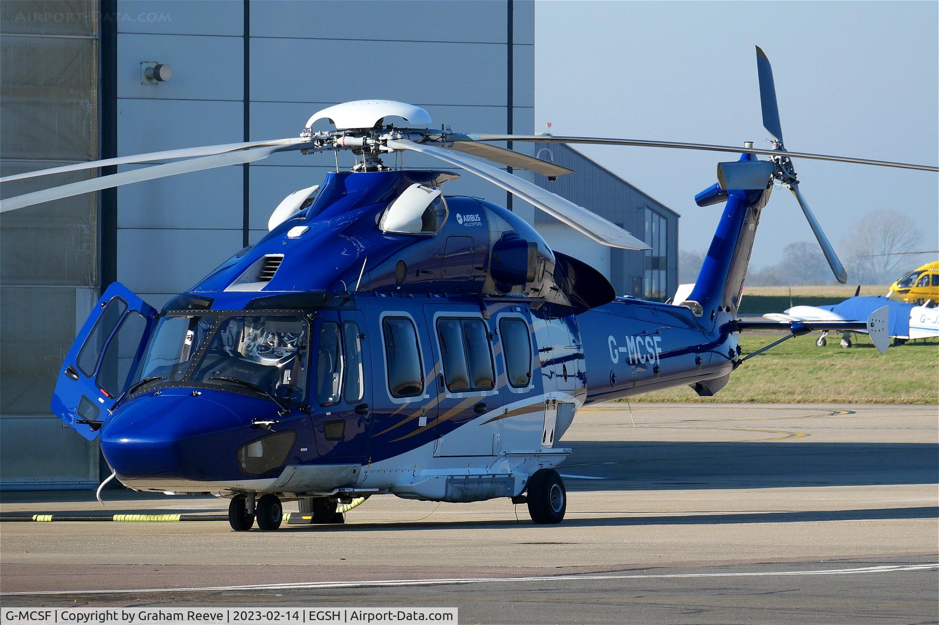 G-MCSF, 2016 Airbus Helicopters EC-175B C/N 5023, Parked at Norwich.