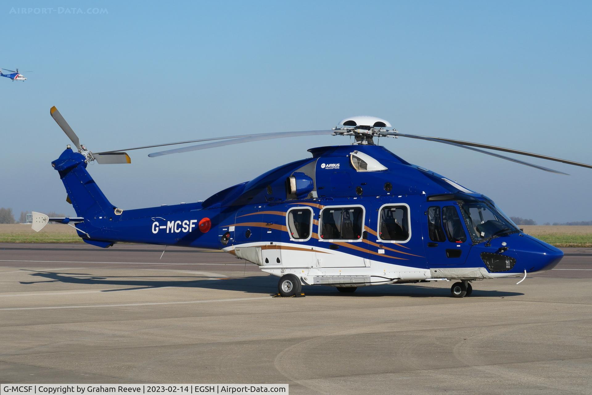 G-MCSF, 2016 Airbus Helicopters EC-175B C/N 5023, Parked at Norwich.