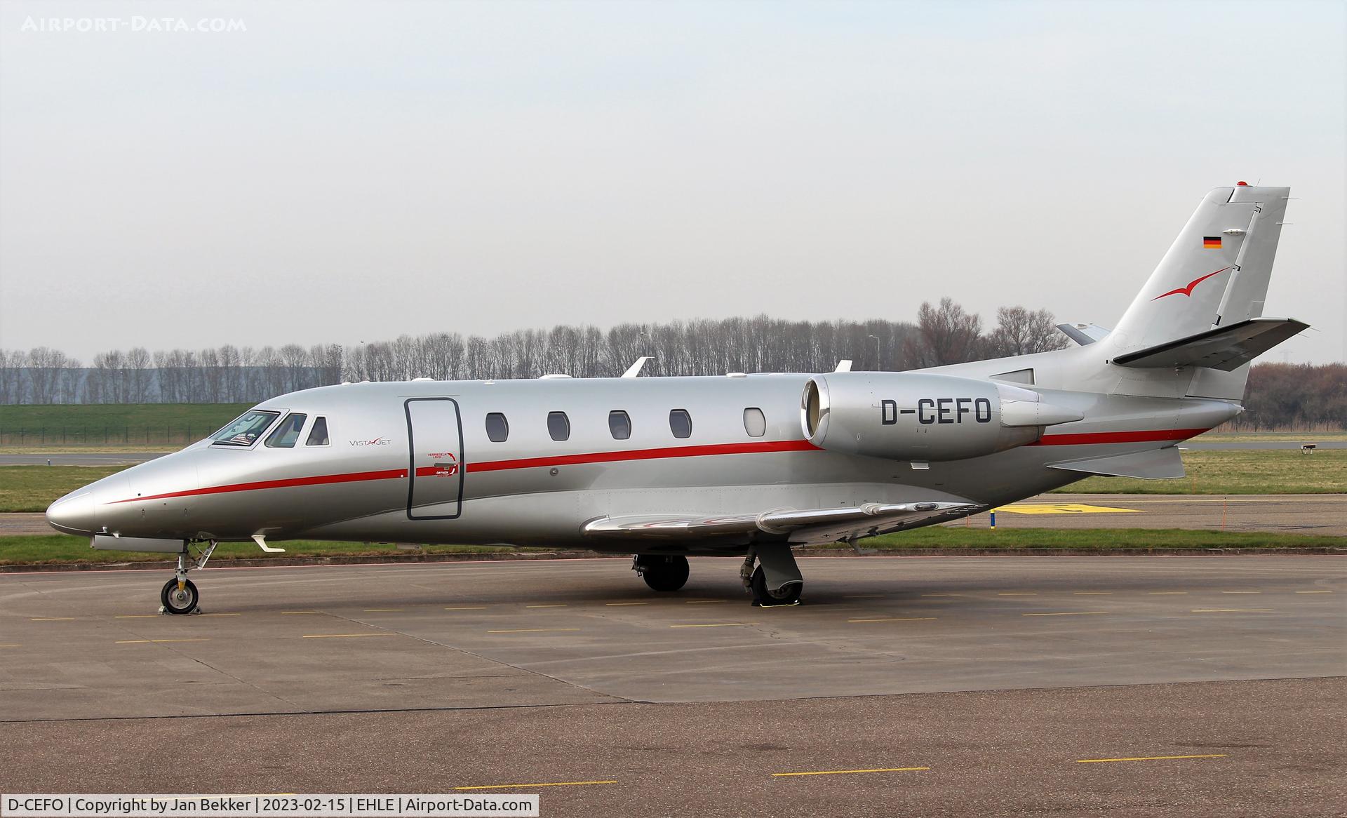 D-CEFO, 2011 Cessna 560XL Citation Excel XLS+ C/N 560-6082, Lelystad Airport. After getting the livery of VisatJet by Satys at Lelystad Airport ready for departure now