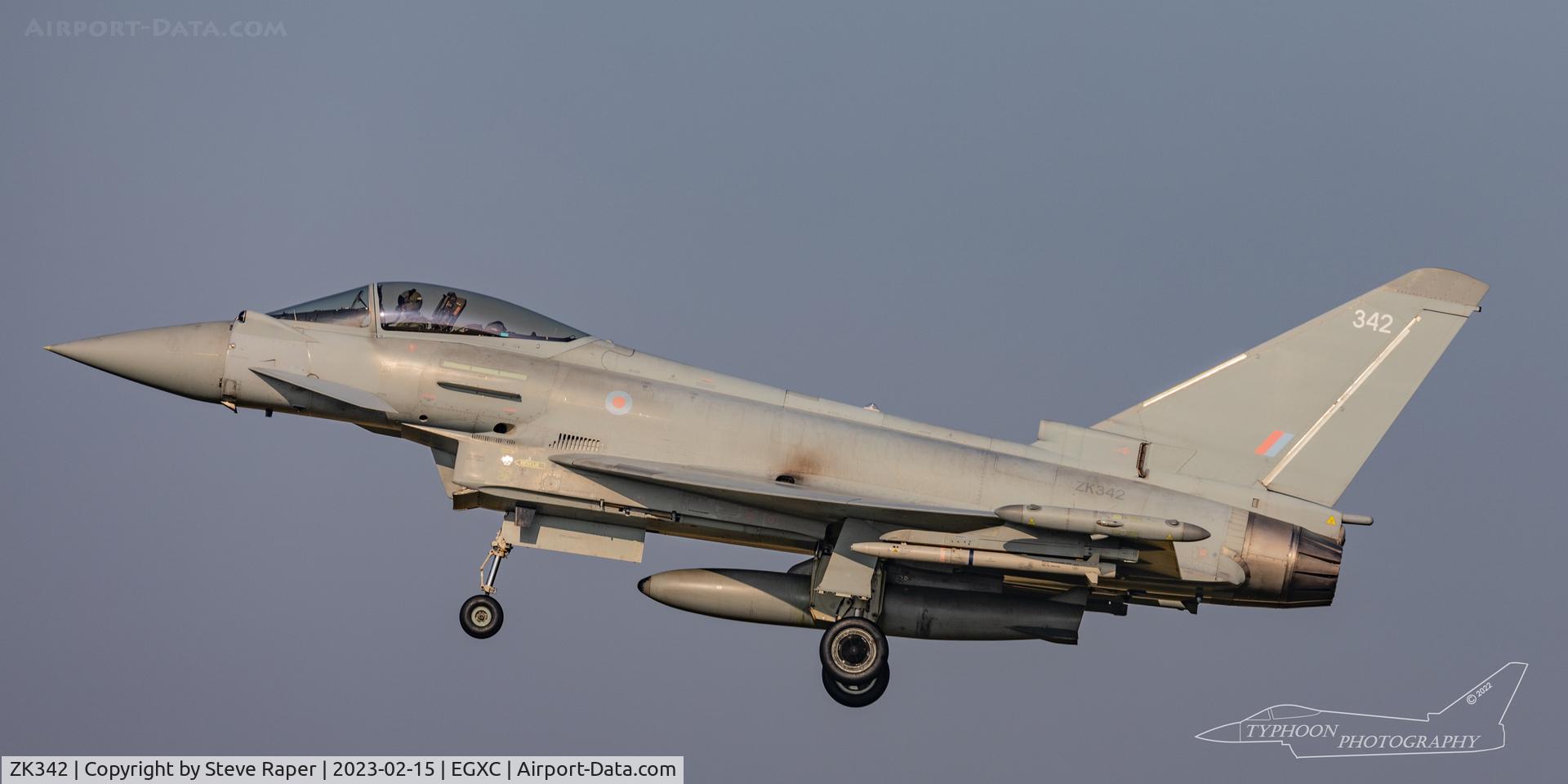 ZK342, 2012 Eurofighter EF-2000 Typhoon FGR4 C/N BS103/379, 25 at Coningsby