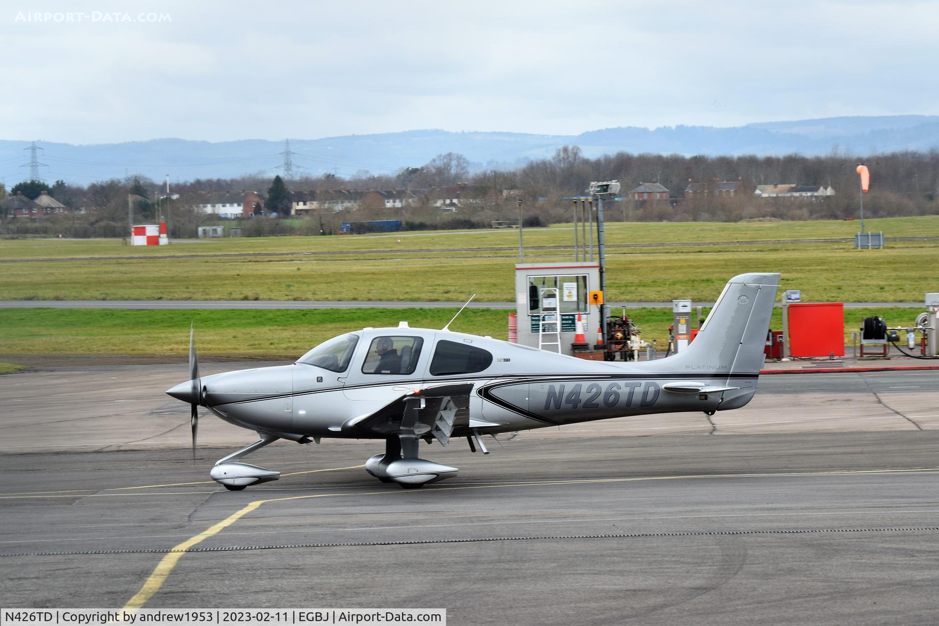 N426TD, 2022 Cirrus SR22T C/N 8779, N426TD at Gloucestershire Airport.