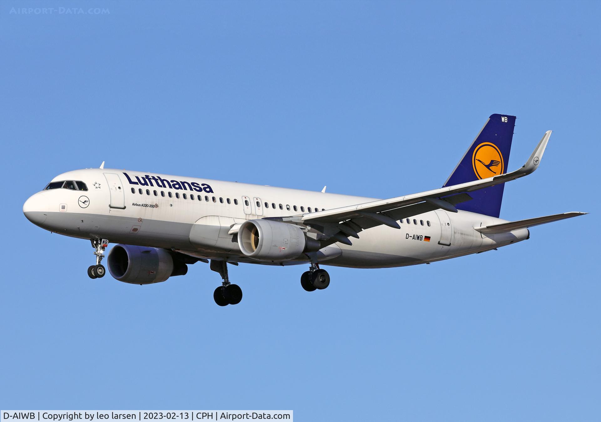 D-AIWB, 2017 Airbus A320-214 C/N 7699, Copenhagen 13.2.2023