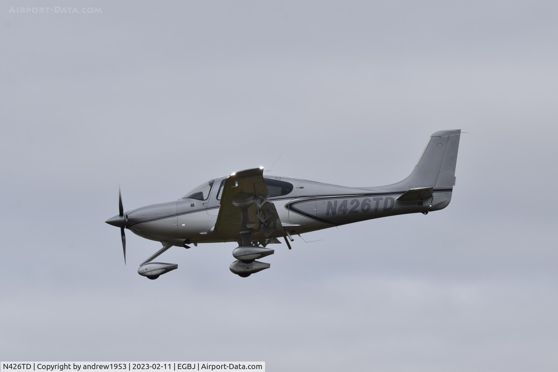 N426TD, 2022 Cirrus SR22T C/N 8779, N426TD at Gloucestershire Airport.