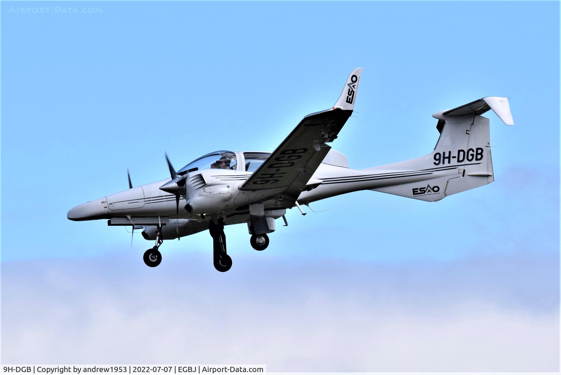 9H-DGB, 2009 Diamond DA-42M-NG Twin Star Twin Star C/N 42.M016, 9H-DGB at Gloucestershire Airport.