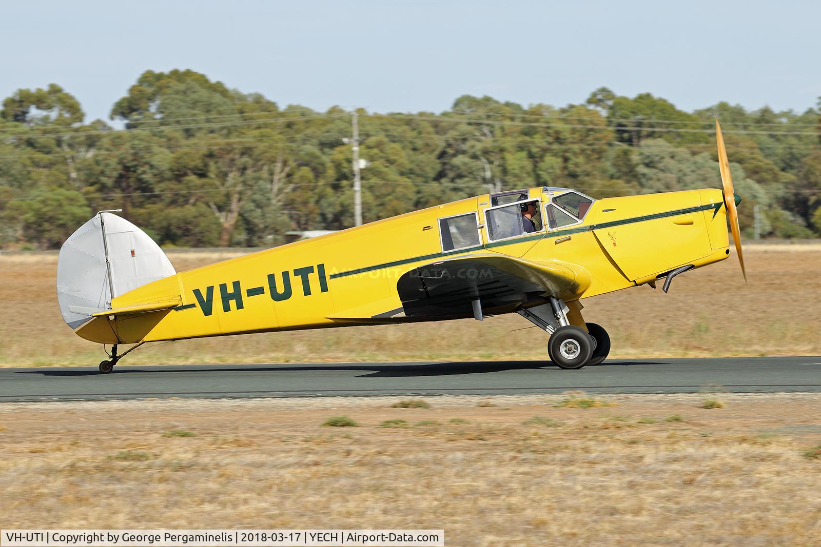 VH-UTI, 1934 Klemm BK1 C/N 109, Antique Aeroplane Assn of Australia National Fly-in.