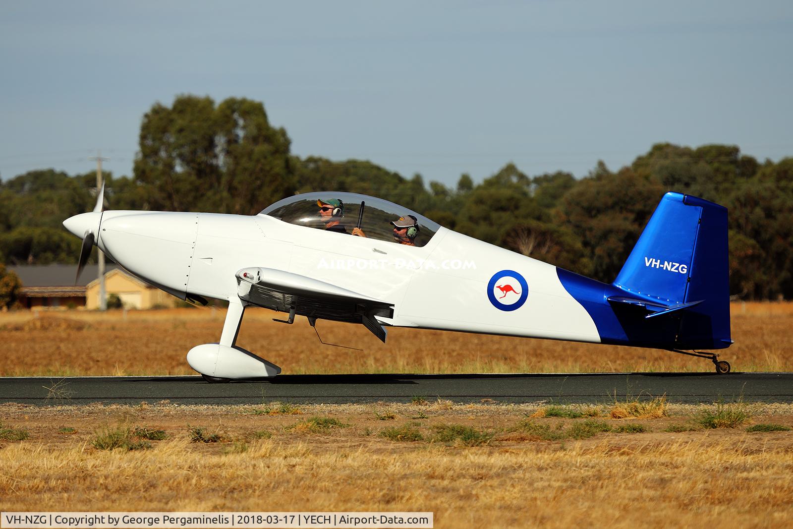 VH-NZG, 2009 Grigson RG-8 C/N 2009-1, Antique Aeroplane Assn of Australia National Fly-in.
