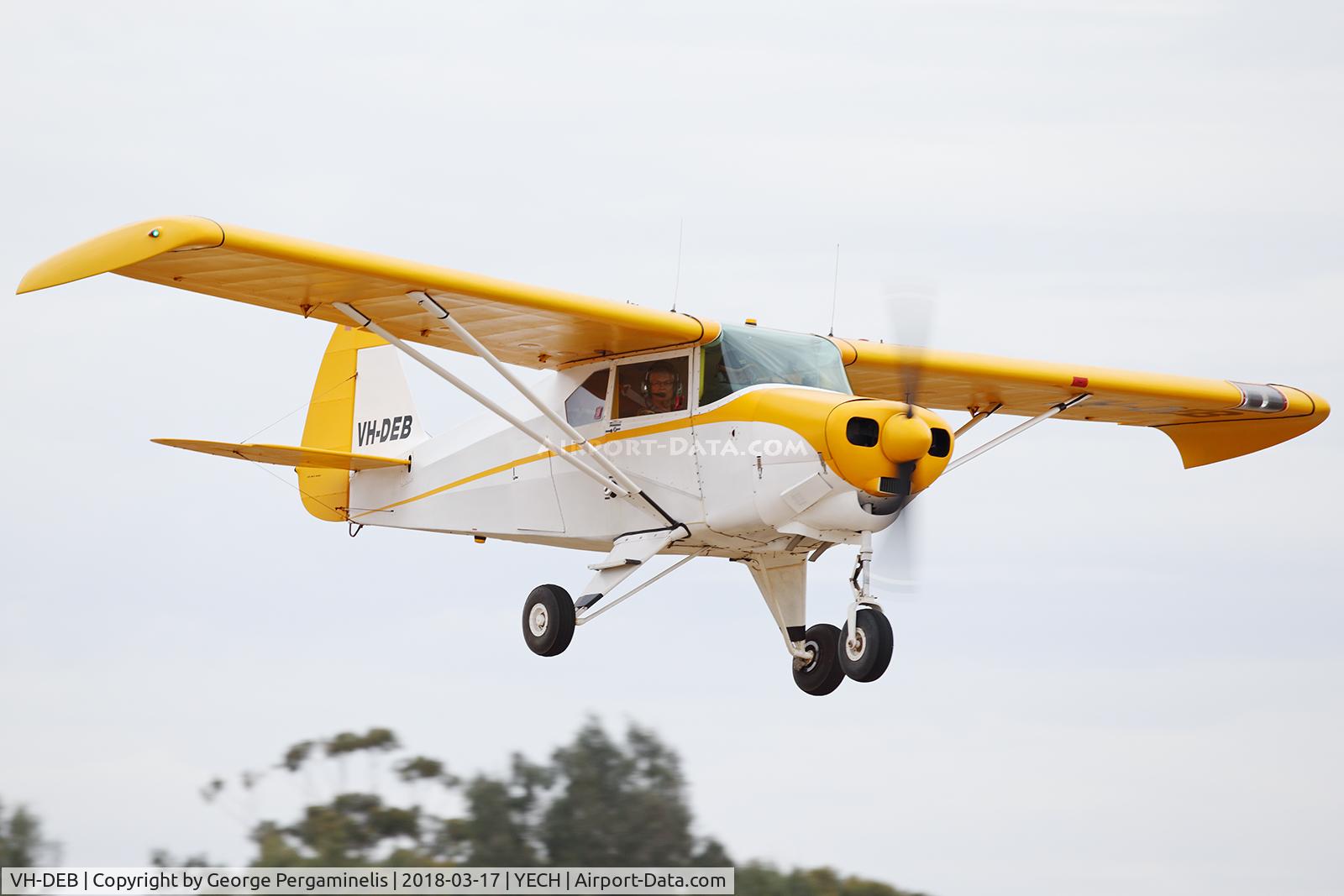 VH-DEB, 1959 Piper PA-22-160 Tri Pacer C/N 22-6973, Antique Aeroplane Assn of Australia National Fly-in.