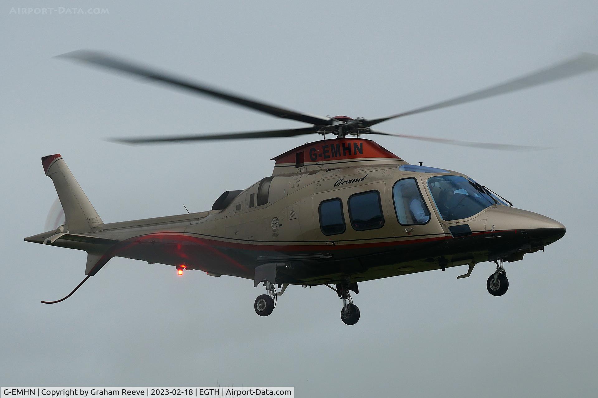 G-EMHN, 2010 Agusta A109S Grand C/N 22154, Departing from Old Warden.