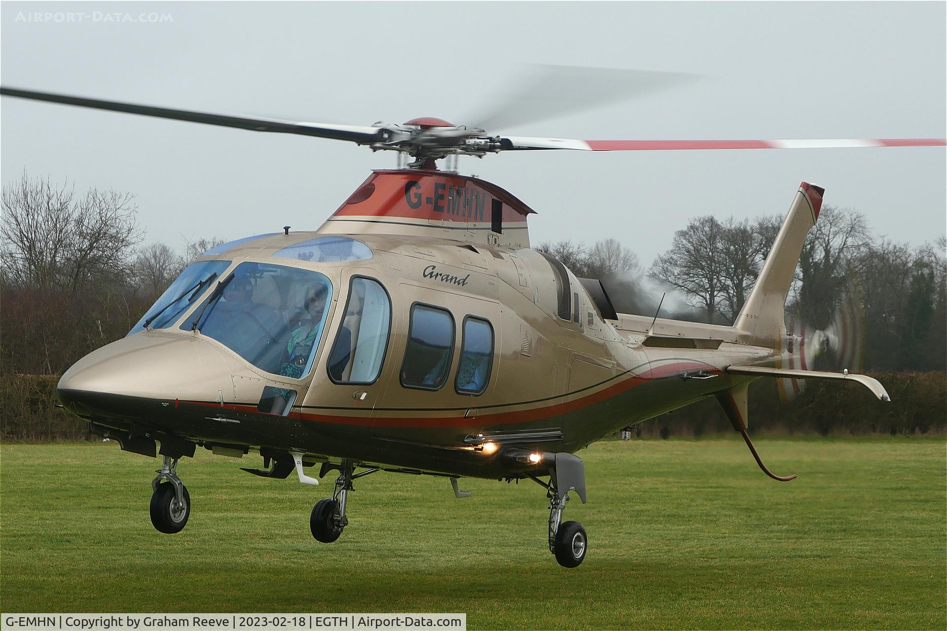 G-EMHN, 2010 Agusta A109S Grand C/N 22154, Departing from Old Warden.