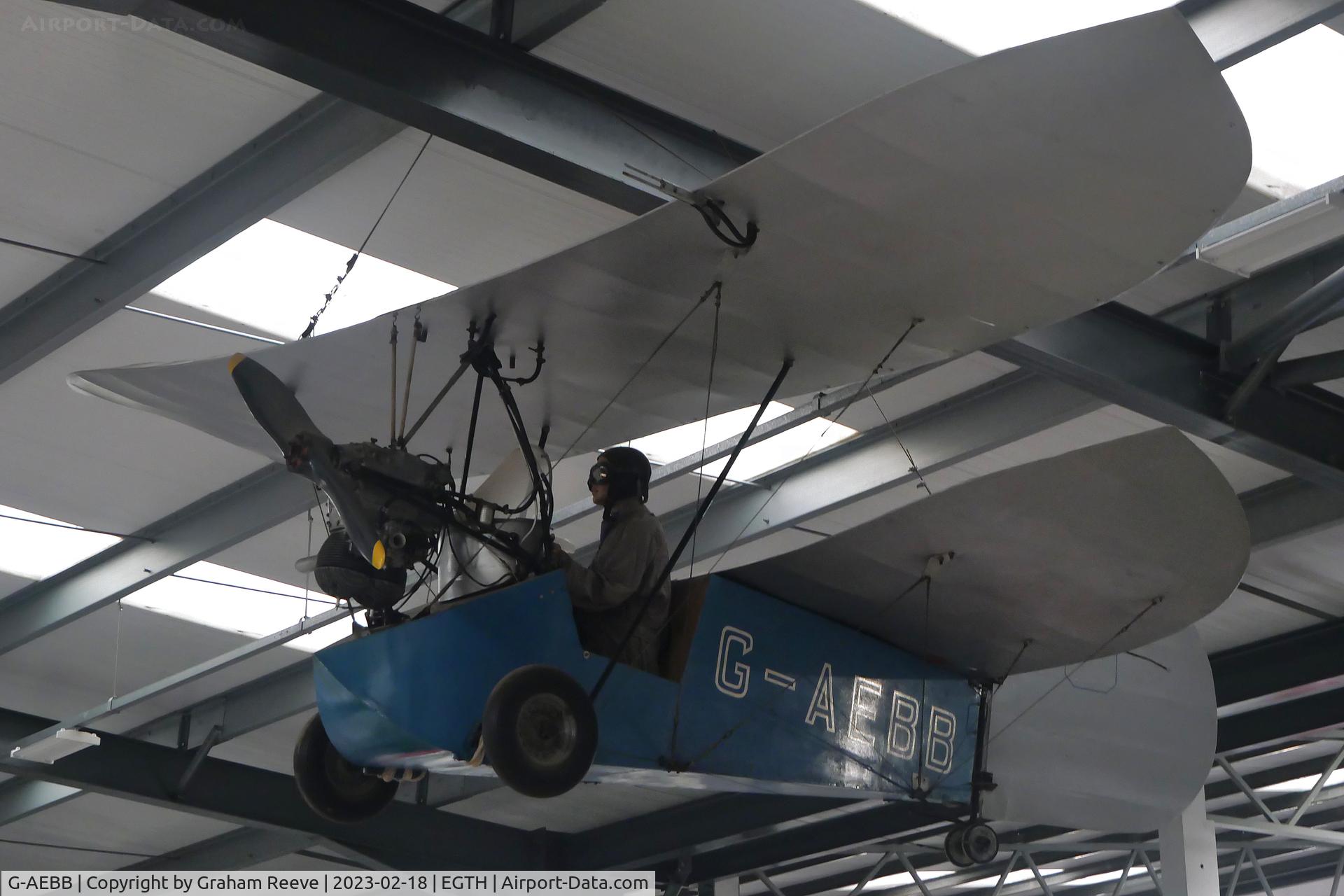 G-AEBB, Mignet HM.14 Pou-du-Ciel C/N KWO.1, On display at the Shuttleworth Collection, Old Warden.