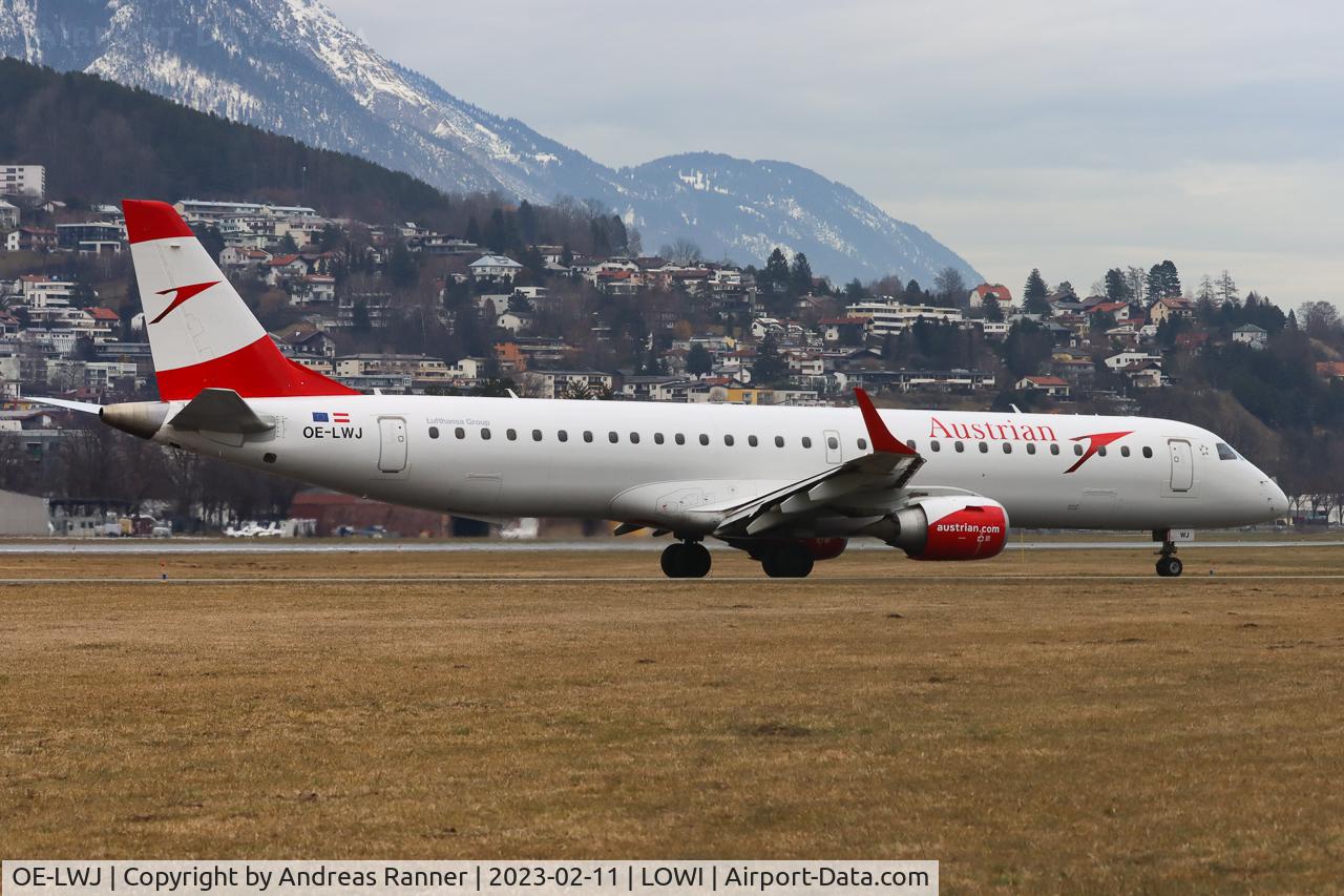 OE-LWJ, 2012 Embraer 195LR (ERJ-190-200LR) C/N 19000507, Austrian Airlines ERJ195