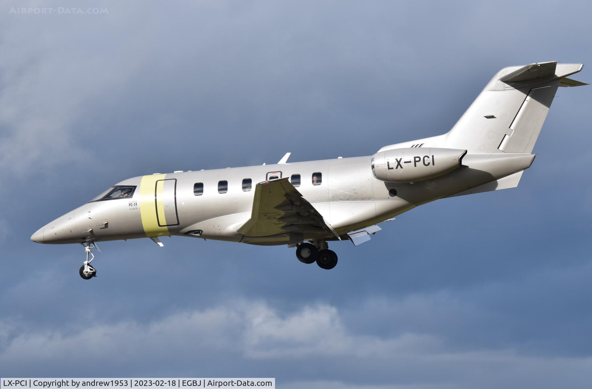 LX-PCI, 2022 Pilatus PC-24 C/N 277, LX-PCI at Gloucestershire Airport.