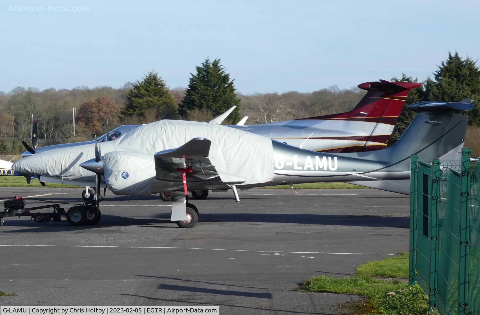 G-LAMU, 2017 Diamond DA-62 C/N 62.068, Just rolled out of the hangar at Elstree