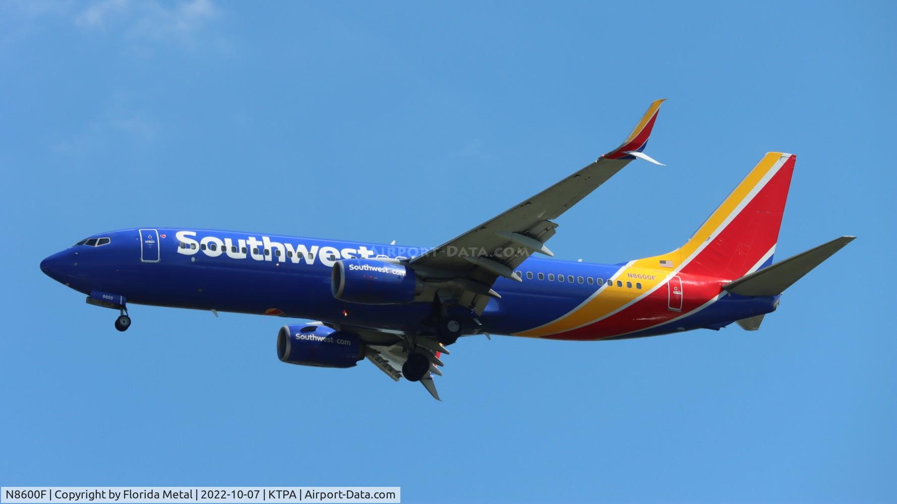N8600F, 2012 Boeing 737-8H4 C/N 39882, TPA 2022