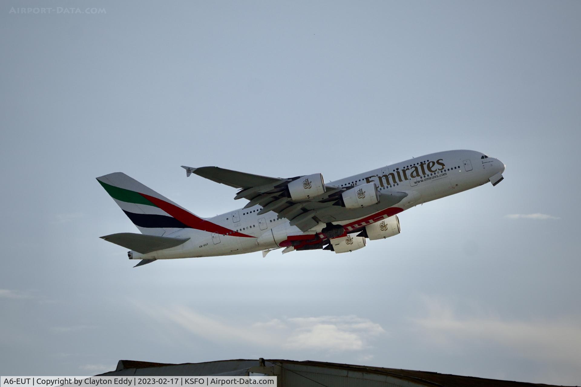 A6-EUT, 2016 Airbus A380-842 C/N 236, SFO 2023.