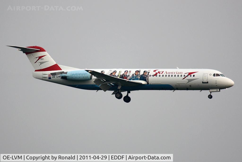 OE-LVM, 1991 Fokker F100 (F-28-0100) C/N 11361, at fra