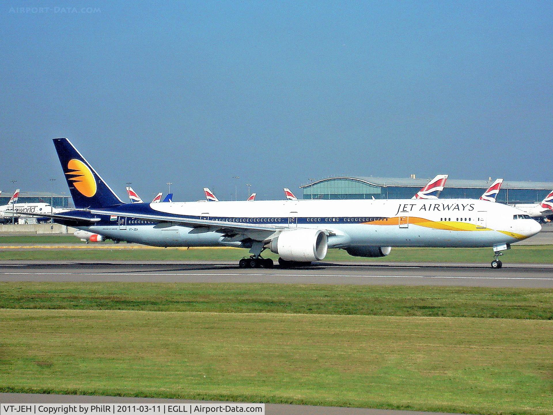 VT-JEH, 2007 Boeing 777-35R/ER C/N 35166, VT-JEH 2007 B777-300ER Jet Airways LHR
