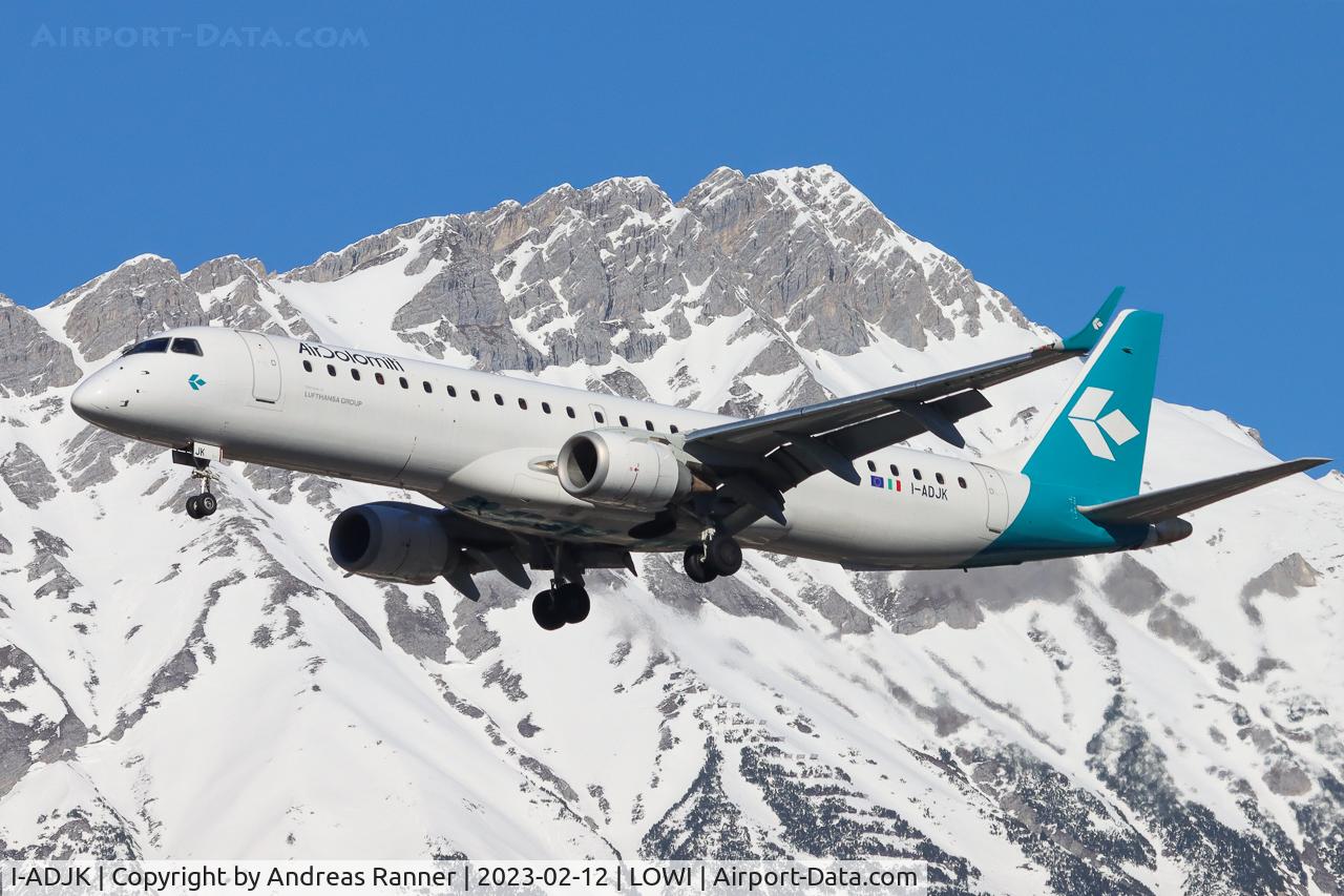 I-ADJK, 2009 Embraer 195LR (ERJ-190-200LR) C/N 19000245, Air Dolomiti ERJ 195