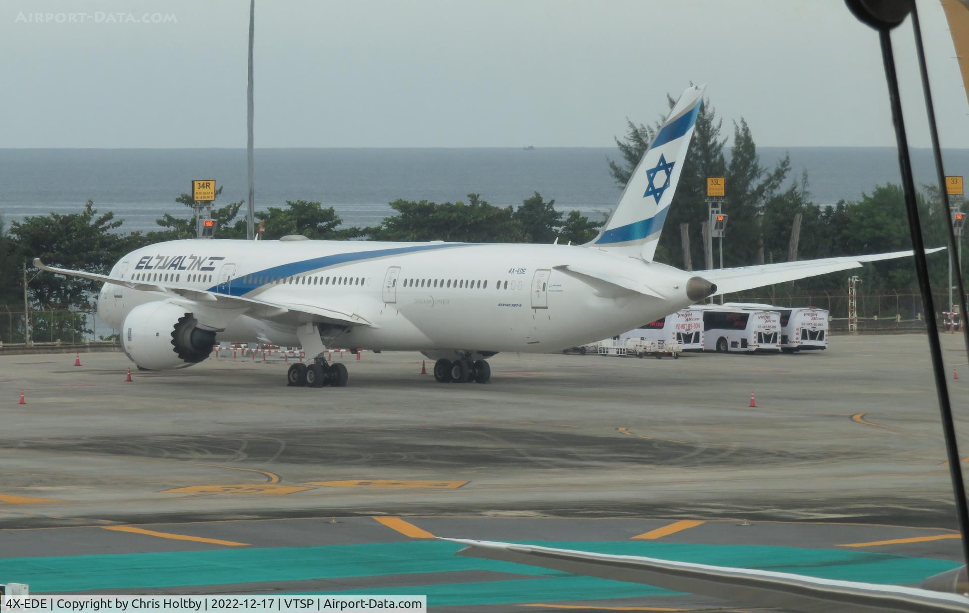 4X-EDE, 2018 Boeing 787-9 Dreamliner C/N 63393, Parked at Phuket International Thailand