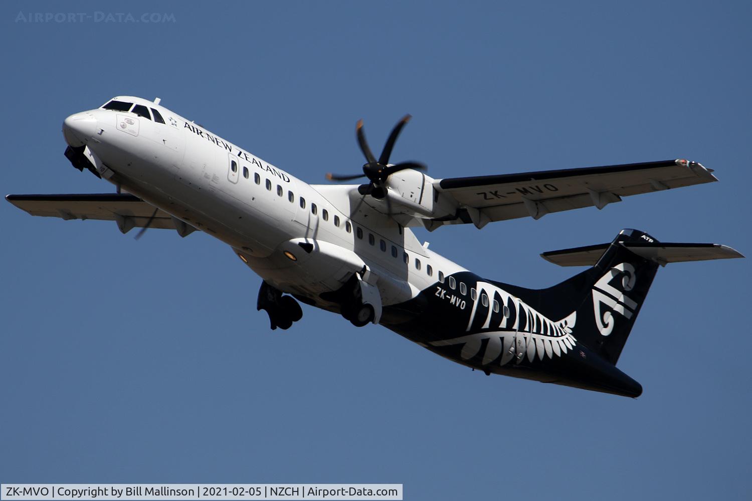 ZK-MVO, 2015 ATR 72-600 (72-212A) C/N 1299, away to WLG