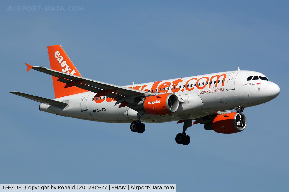G-EZDF, 2008 Airbus A319-111 C/N 3432, at spl